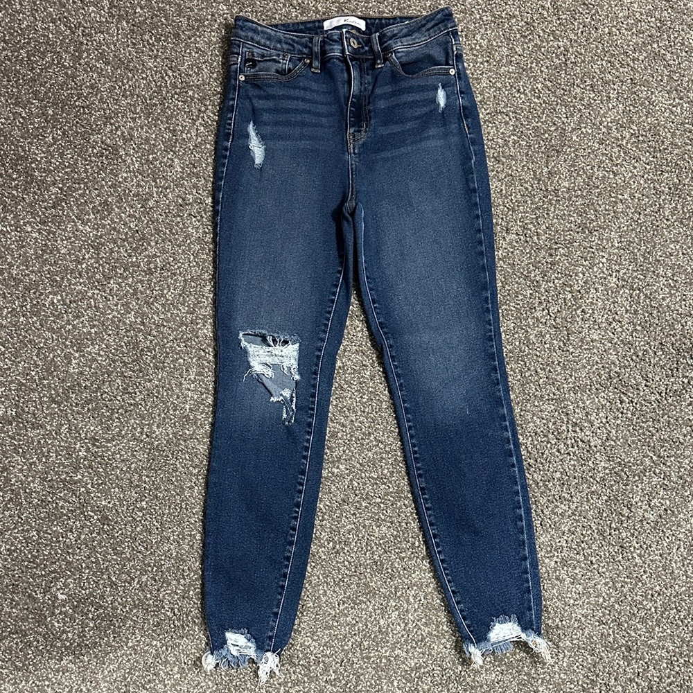 KanCan Dark Blue Distressed Skinny Jeans
